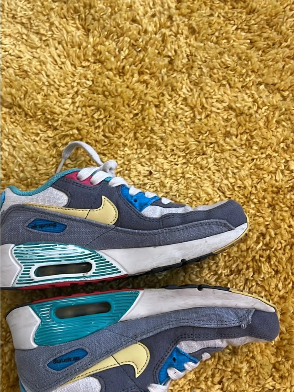 Nike Kids Gray, Blue & Teal Casual Sneakers